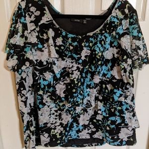 Apt.9 women's floral layered ruffle top